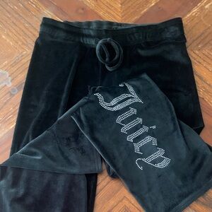 Juicy Couture Black velvet pants